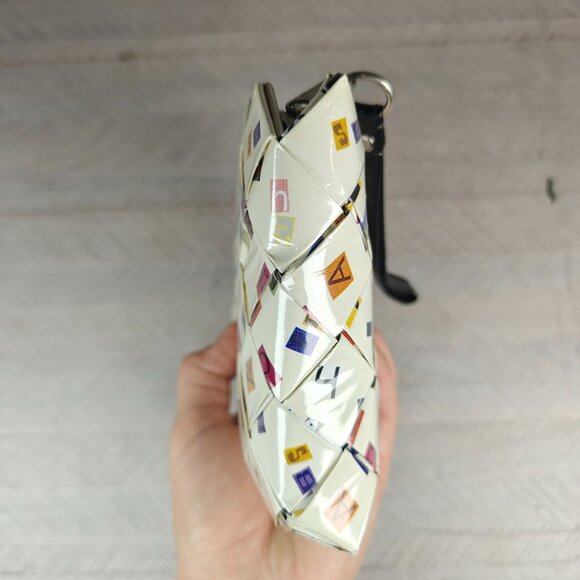 Nahui Ollin Woven Candy Wrapper Clutch Wristlet Zip Bag - Picture 8 of 8